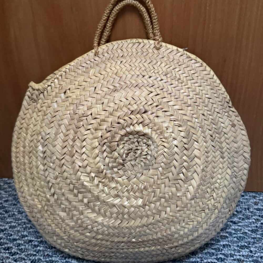 Woven Beach Bag - Circular